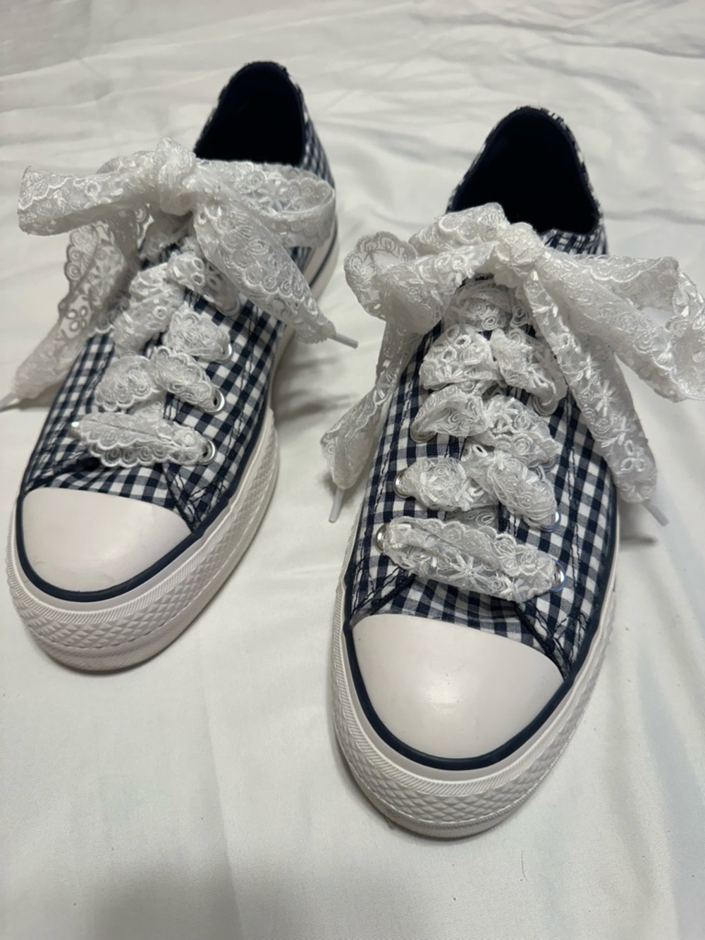 Converse Chuck Taylor All Star Lift Gingham Sneakers 8.5M #coquette#y2k#skater - Picture 9 of 9